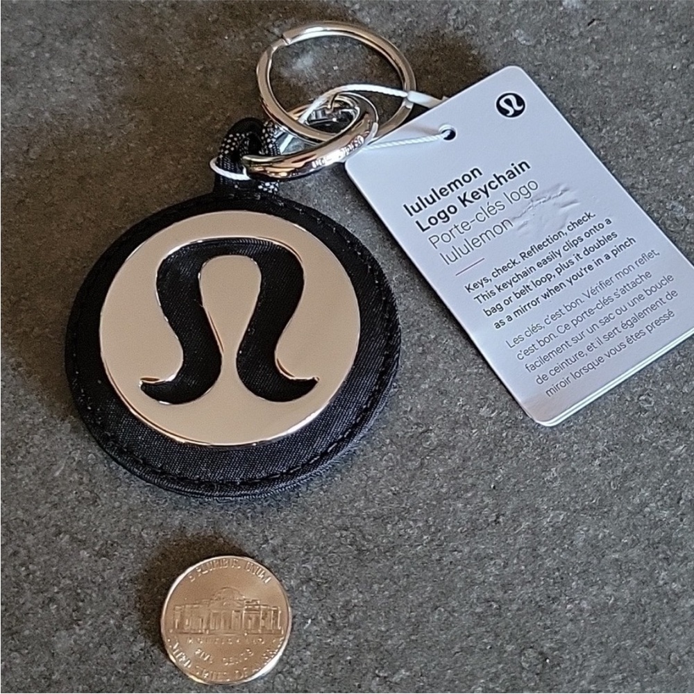 Lululemon Logo Bag Charm or Keychain New With Tags. Rare HTF Accessory